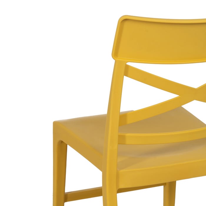 Yellow Polypropylene Contract Chair 44 X 51 X 84 Cm