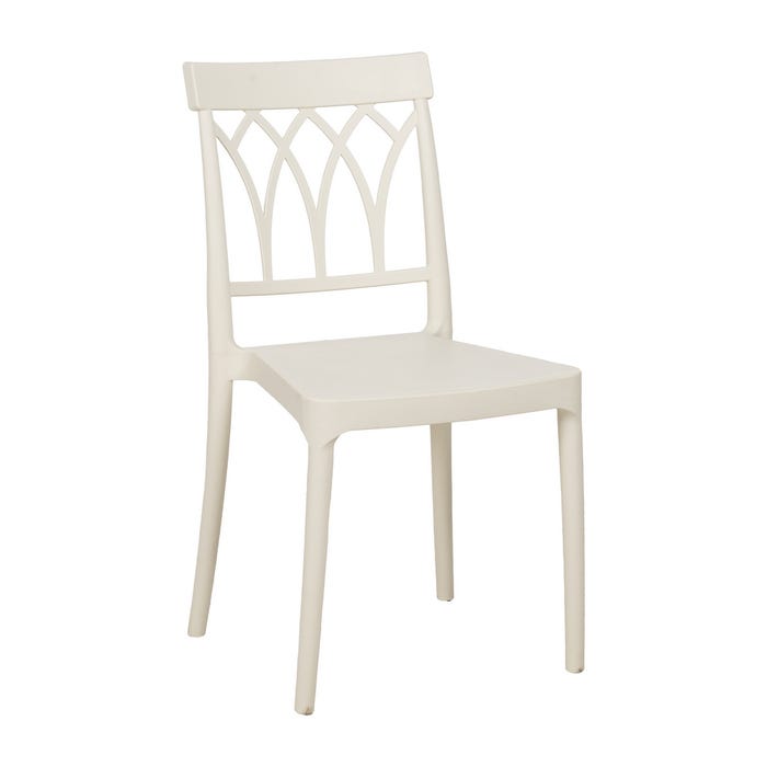 White Polypropylene Contract Chair 42 X 54 X 83 Cm