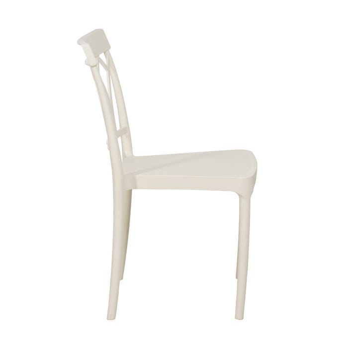 White Polypropylene Contract Chair 42 X 54 X 83 Cm