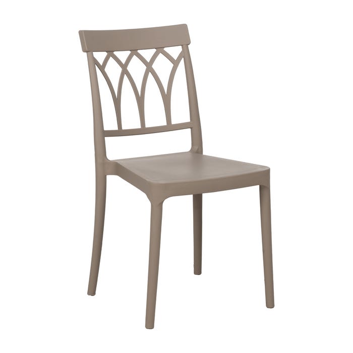 Taupe Polypropylene Contract Chair 42 X 54 X 83 Cm