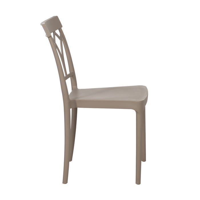 Taupe Polypropylene Contract Chair 42 X 54 X 83 Cm