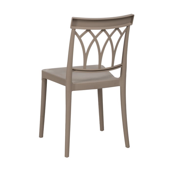 Taupe Polypropylene Contract Chair 42 X 54 X 83 Cm