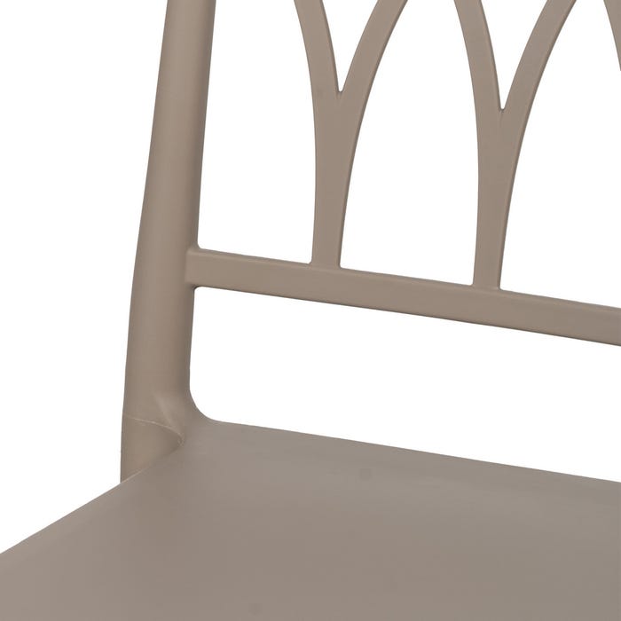 Taupe Polypropylene Contract Chair 42 X 54 X 83 Cm