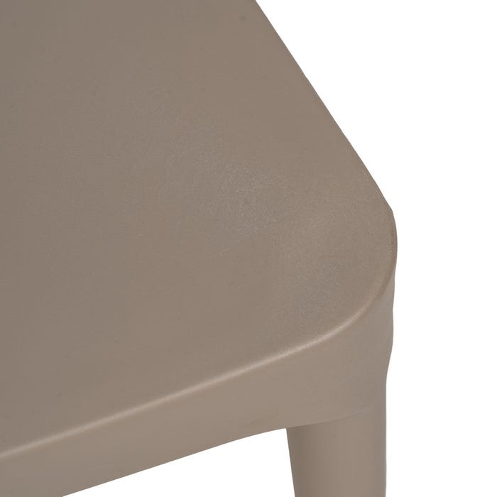 Taupe Polypropylene Contract Chair 42 X 54 X 83 Cm