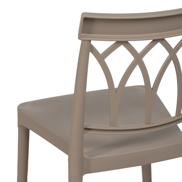 Taupe Polypropylene Contract Chair 42 X 54 X 83 Cm