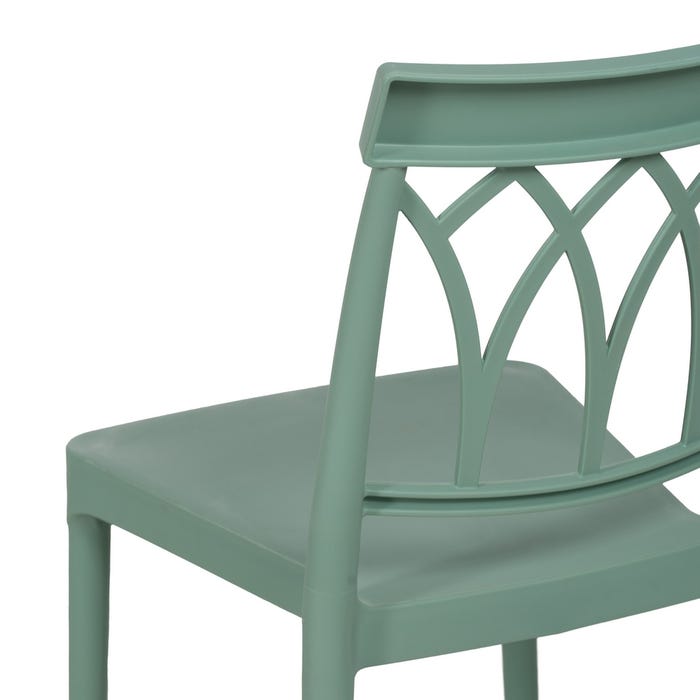 Green Polypropylene Contract Chair 42 X 54 X 83 Cm