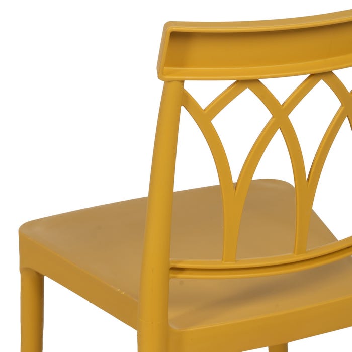 Yellow Polypropylene Contract Chair 42 X 54 X 83 Cm