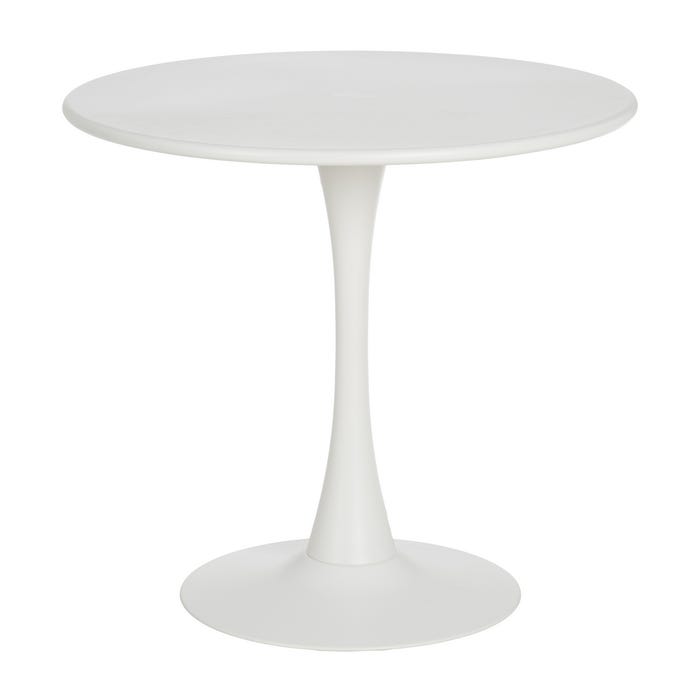 Mesa Blanco Metal 80 X 80 X 74 Cm