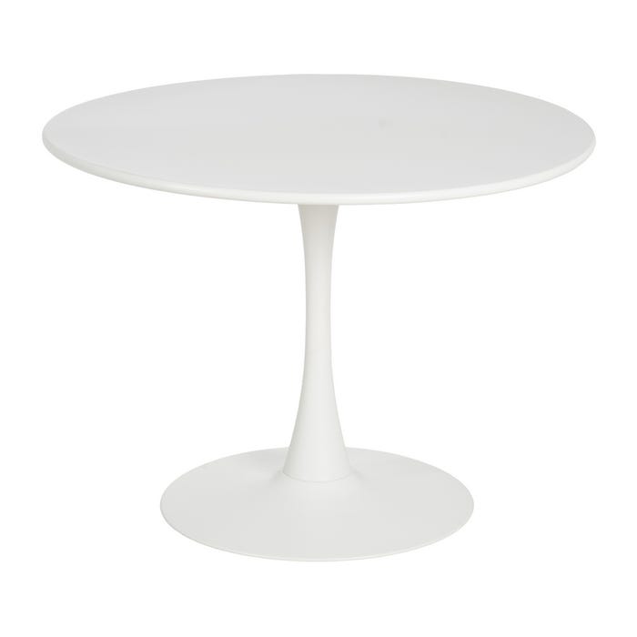 Mesa Blanco Metal 100 X 100 X 74 Cm