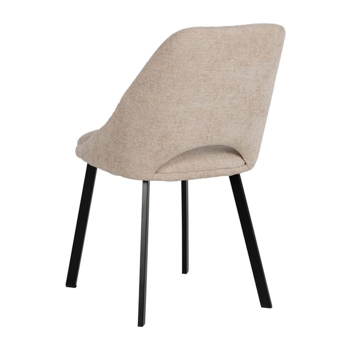 Cream Fabric-Metal Living Room Chair 48 X 61 X 85 Cm