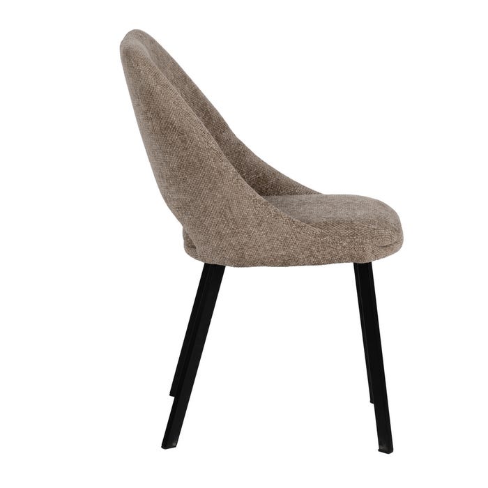 Beige Fabric-Metal Living Room Chair 48 X 61 X 85 Cm