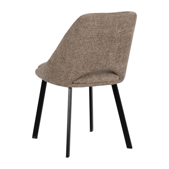 Beige Fabric-Metal Living Room Chair 48 X 61 X 85 Cm