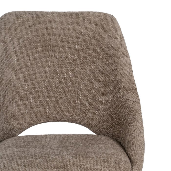 Beige Fabric-Metal Living Room Chair 48 X 61 X 85 Cm