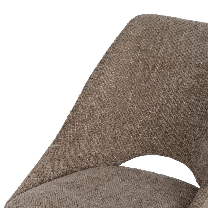 Beige Fabric-Metal Living Room Chair 48 X 61 X 85 Cm