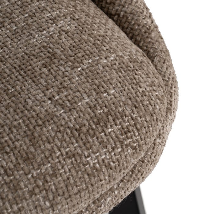 Beige Fabric-Metal Living Room Chair 48 X 61 X 85 Cm