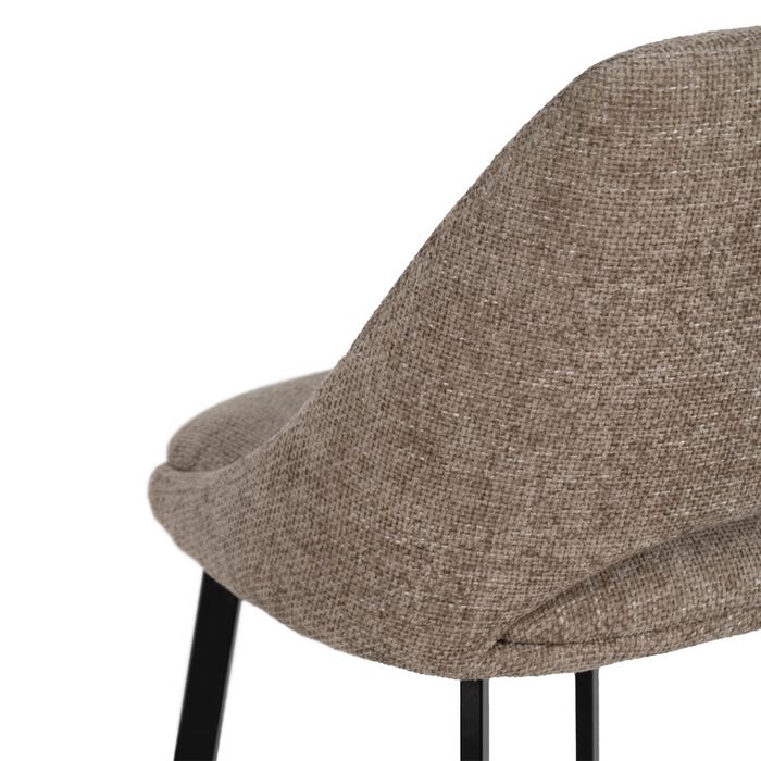 Beige Fabric-Metal Living Room Chair 48 X 61 X 85 Cm