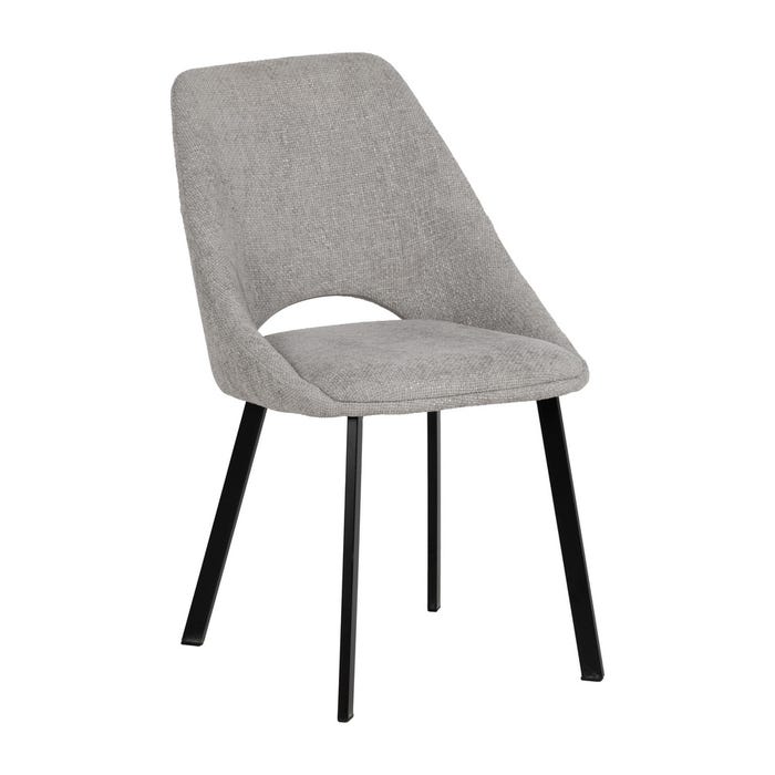 Gray Fabric-Metal Living Room Chair 48 X 61 X 85 Cm