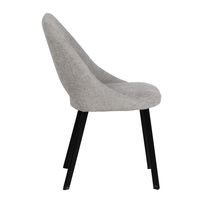 Gray Fabric-Metal Living Room Chair 48 X 61 X 85 Cm