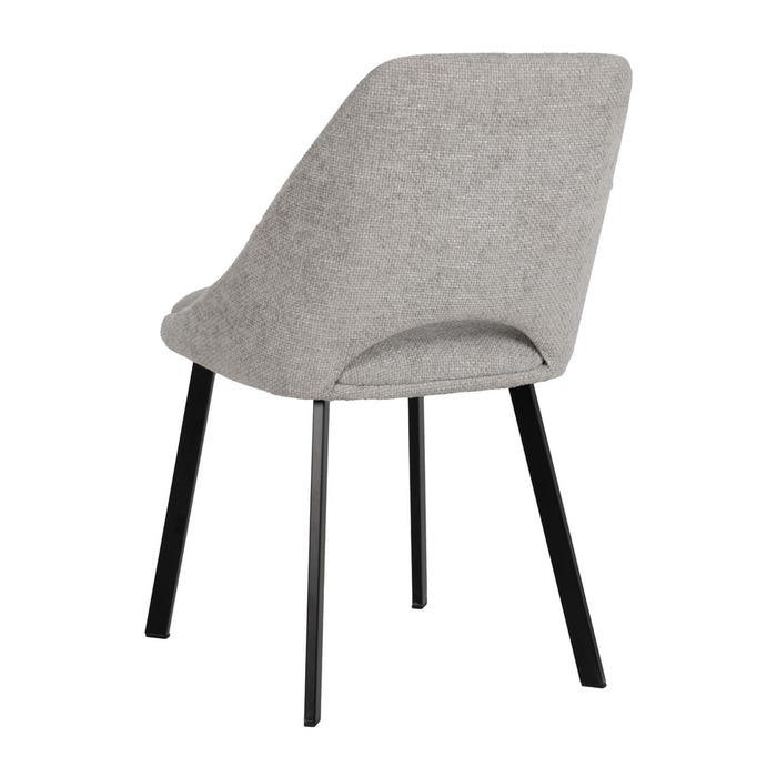 Gray Fabric-Metal Living Room Chair 48 X 61 X 85 Cm