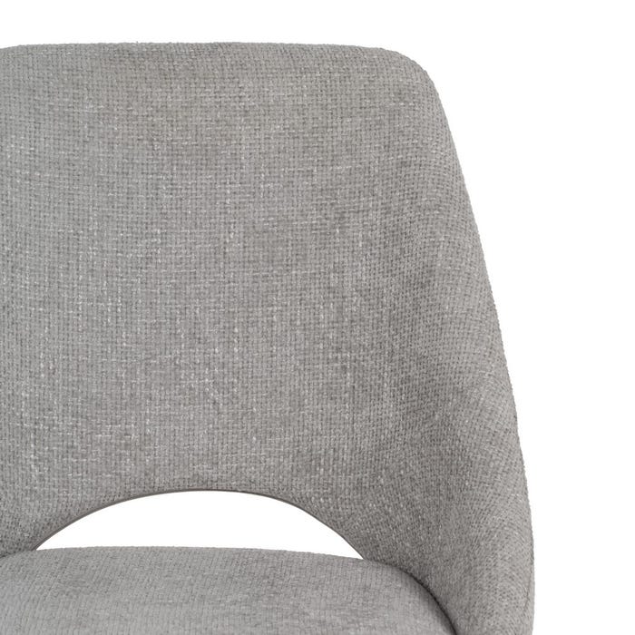 Gray Fabric-Metal Living Room Chair 48 X 61 X 85 Cm