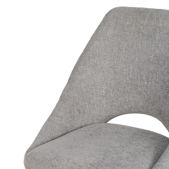 Gray Fabric-Metal Living Room Chair 48 X 61 X 85 Cm