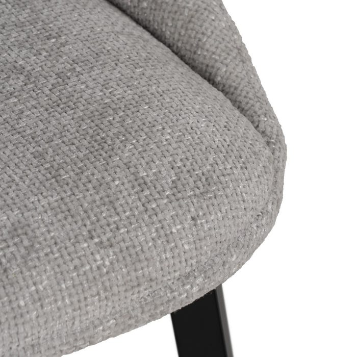 Gray Fabric-Metal Living Room Chair 48 X 61 X 85 Cm