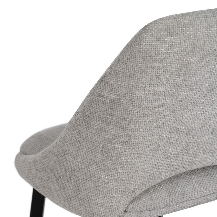 Gray Fabric-Metal Living Room Chair 48 X 61 X 85 Cm