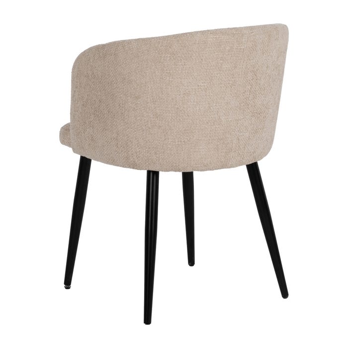 Silla Crema Tejido-Metal Salón 53 X 53 X 77 Cm