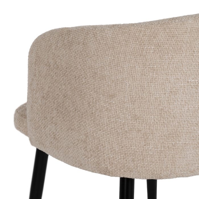 Silla Crema Tejido-Metal Salón 53 X 53 X 77 Cm
