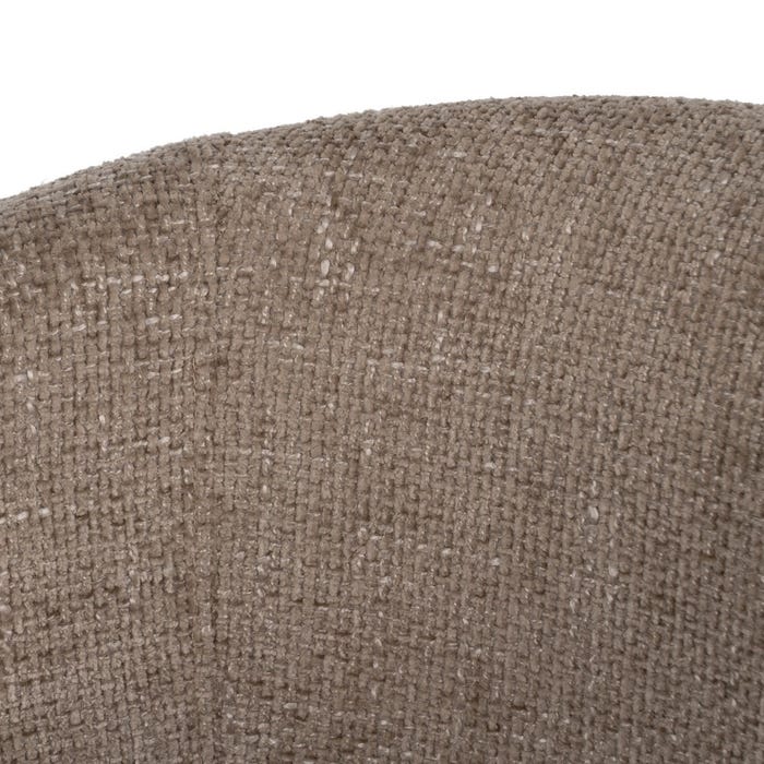 Beige Fabric-Metal Living Room Chair 53 X 53 X 77 Cm