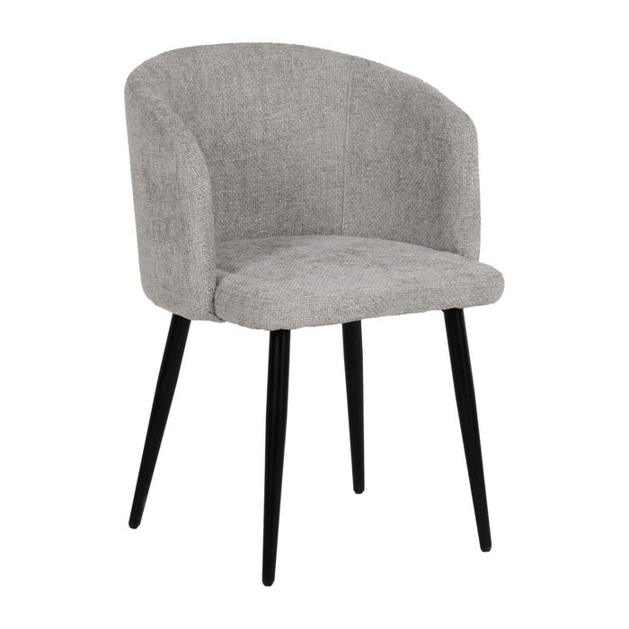 Gray Fabric-Metal Living Room Chair 53 X 53 X 77 Cm
