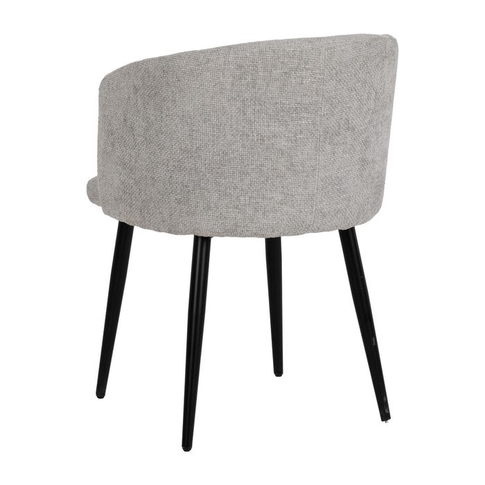 Gray Fabric-Metal Living Room Chair 53 X 53 X 77 Cm
