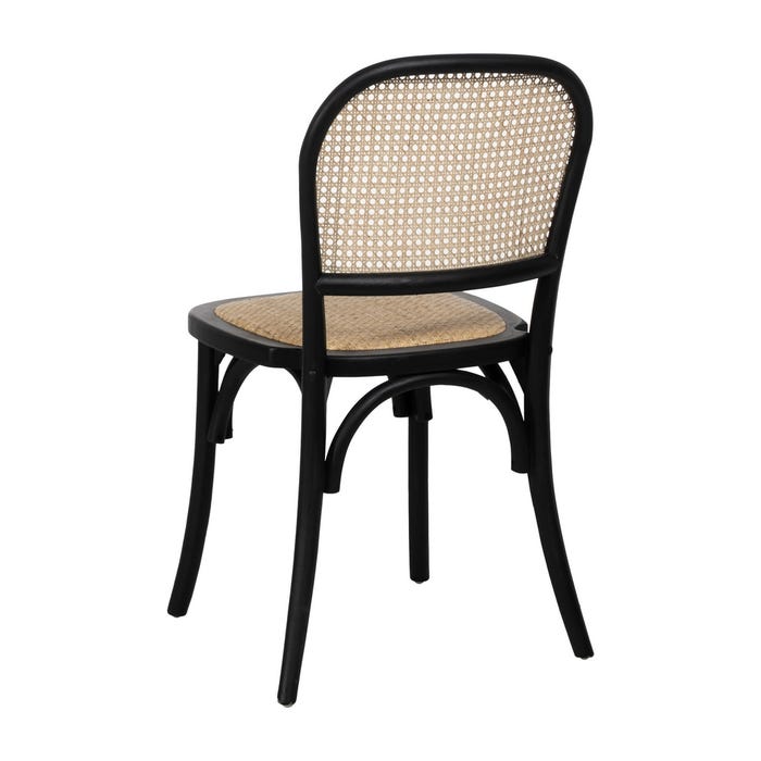 Silla Negro Madera De Olmo Contract 45 X 42 X 86 Cm