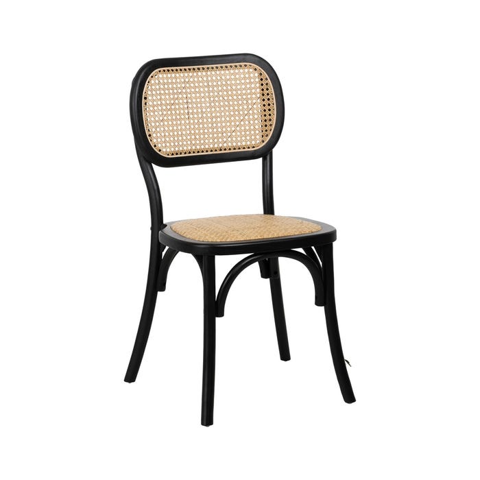 Silla Negro Madera De Olmo Contract 45 X 41 X 88 Cm