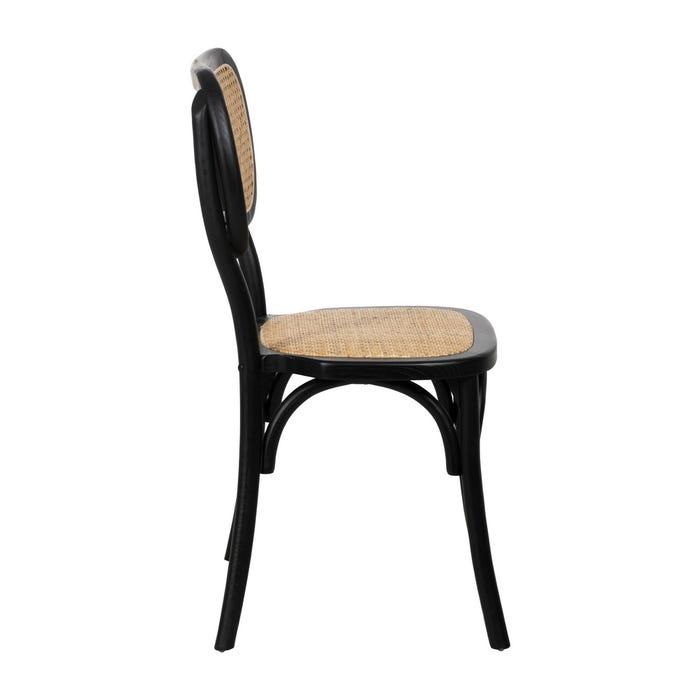 Silla Negro Madera De Olmo Contract 45 X 41 X 88 Cm