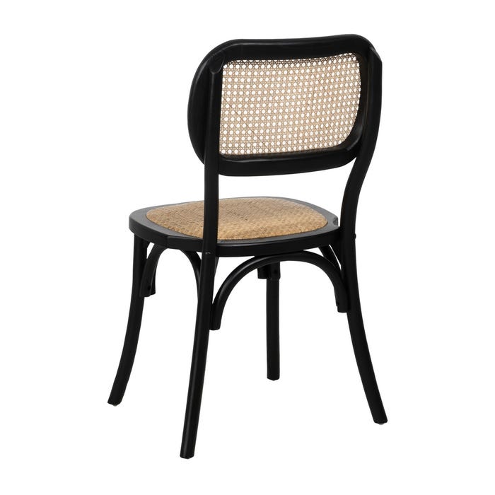 Silla Negro Madera De Olmo Contract 45 X 41 X 88 Cm