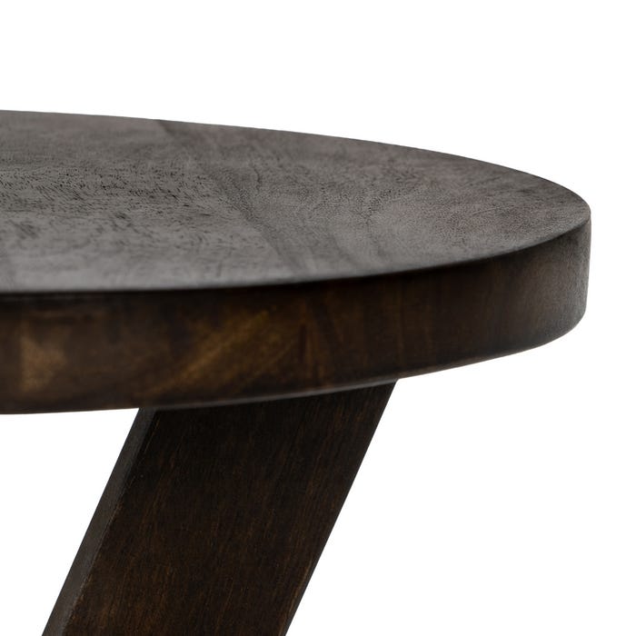 Mesita Natural Madera De Mango Salón 37 X 37 X 60 Cm