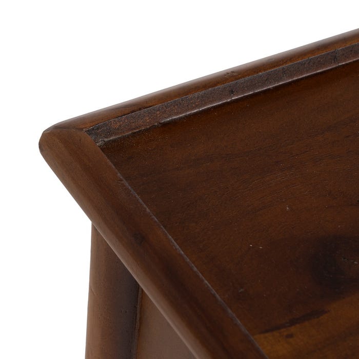Mesita Marrón Madera De Mango Dormitorio 35 X 35 X 55 Cm