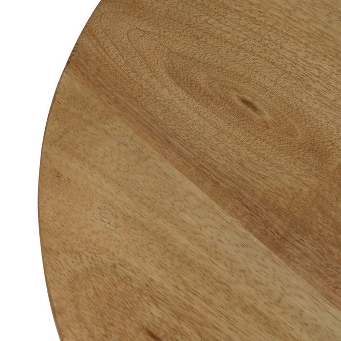 Mesa Auxiliar Natural Madera De Mango 40 X 40 X 55 Cm