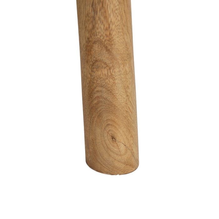 Mesa Auxiliar Natural Madera De Mango 40 X 40 X 55 Cm
