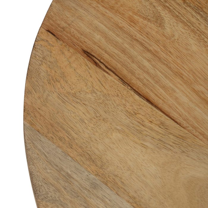 Mesa Centro Natural Madera De Mango 60 X 60 X 45 Cm