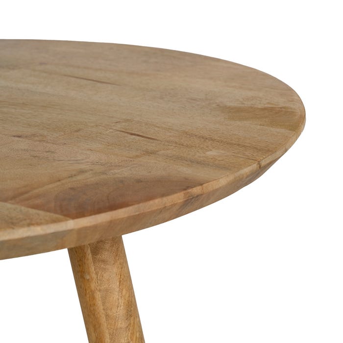 Mesa Centro Natural Madera De Mango 60 X 60 X 45 Cm