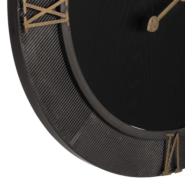 Reloj Pared Negro Dm-Metal 61 X 2,50 X 61 Cm