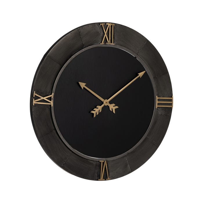 Reloj Pared Negro Dm-Metal 80 X 2,50 X 80 Cm