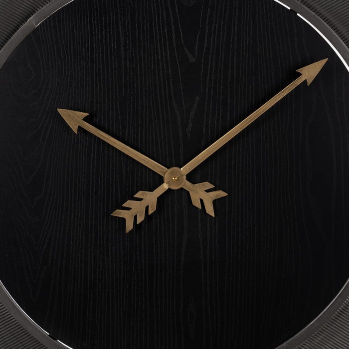 Reloj Pared Negro Dm-Metal 80 X 2,50 X 80 Cm