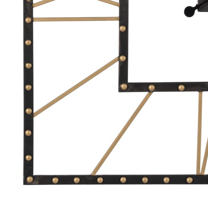Reloj Pared Negro Metal 80 X 3,50 X 80 Cm