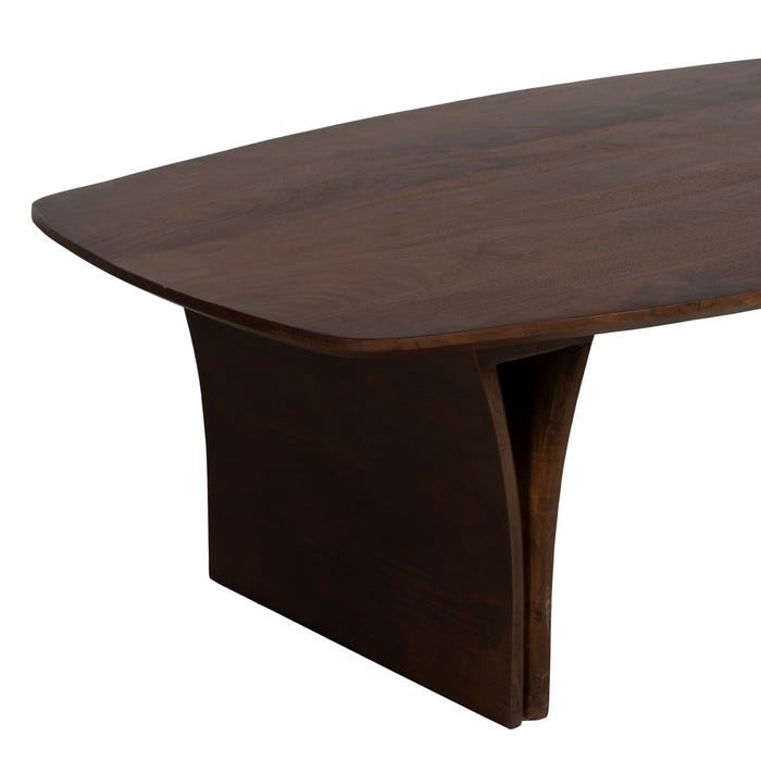 Mesa Centro Marrón Madera De Acacia 130 X 70 X 40 Cm
