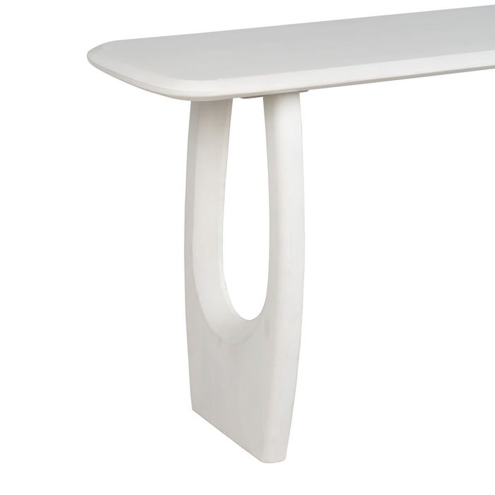 Consola Blanco Rozado Madera De Acacia 130 X 46 X 76 Cm