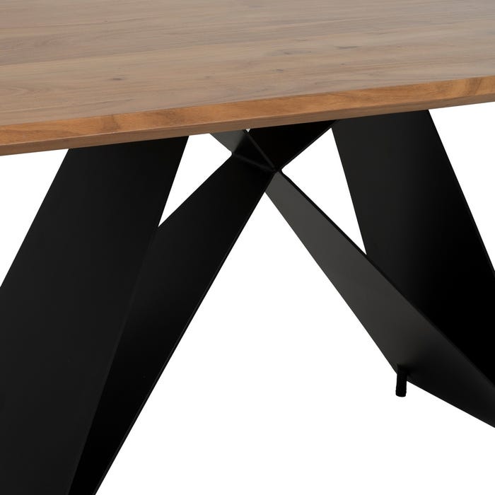 Mesa de Jantar Madeira-Metal Sala de Estar 170 X 90 X 77 Cm