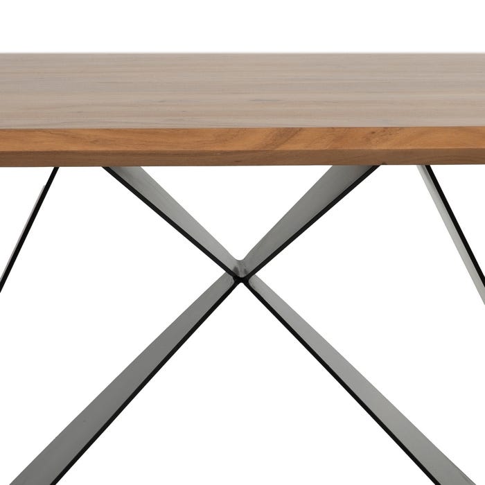 Mesa de Jantar Madeira-Metal Sala de Estar 170 X 90 X 77 Cm